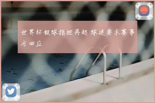 世界杯假球指控再起 球迷要求赛事方回应