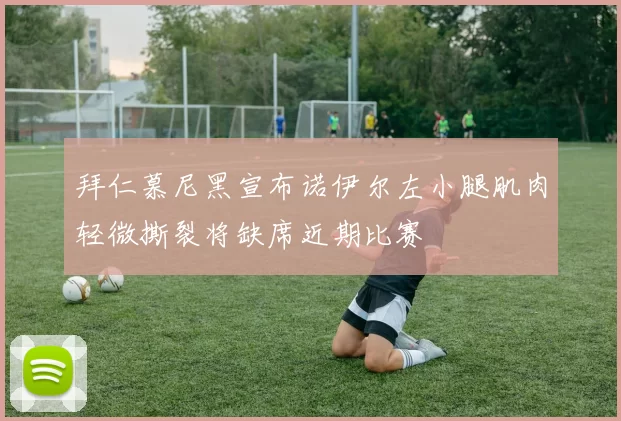 拜仁慕尼黑宣布诺伊尔左小腿肌肉轻微撕裂将缺席近期比赛